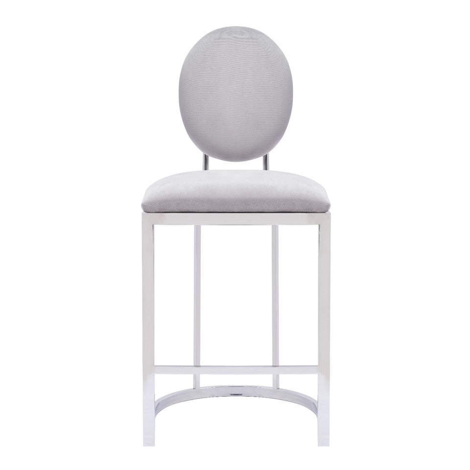 CHERRY GREY SILVER BARSTOOL